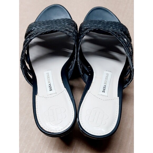 Dana Buchman Women Size 9M Brown Black Billy Strappy Wedge Heel Open Toe SANDALS - Picture 15 of 15